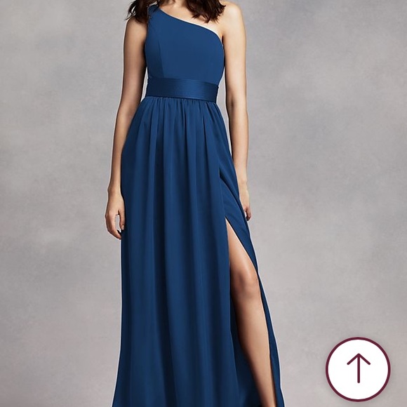 Navy blue full length dress - Picture 1 of 3